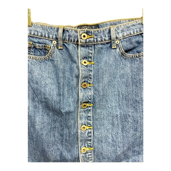 Lucky Brand Mini Vintage Inspired Button down, Pockets BTS Denim Skirt 4/ 27 Y2K - Picture 3 of 9